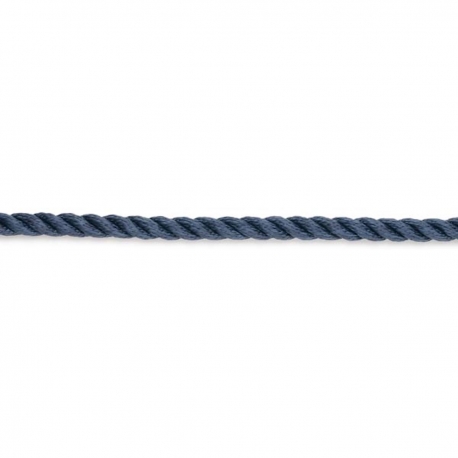 Balmoral rope in polyester twisted 3-ply blue - Trem