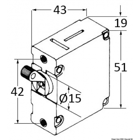 Vertical wire toggle switch 5 A