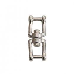 AISI 316 stainless steel swivel with hexagonal shackle pin.