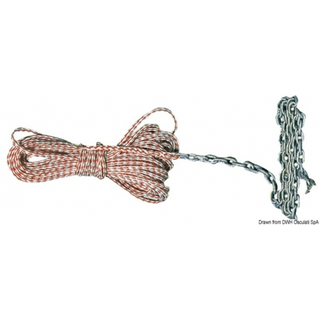 Piece of rope with chain