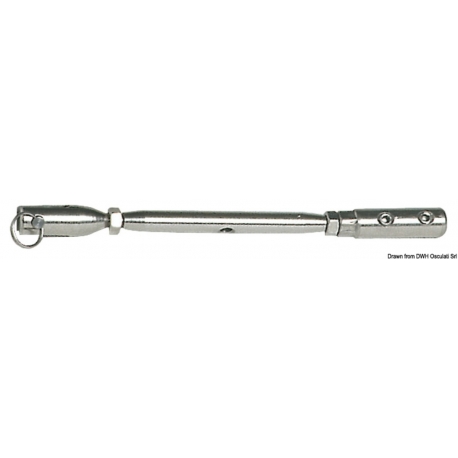 Turnbuckle with built-in terminal with stainless steel Allen screws