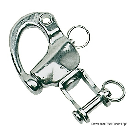 Stainless steel carabiner with swivel shackle