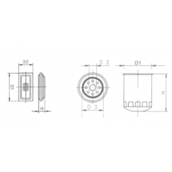 Air filter with sponge for Yanmar inboard engine - original reference 129470-12330 2