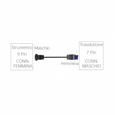 Adapter cable for 9 to 7 pin connectors - Lowrance