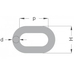 Varmgalvanisert genovesisk kjetting - DIN 5685 lenke 2