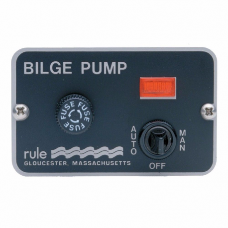 Black stainless steel panel for bilge pump - Rule