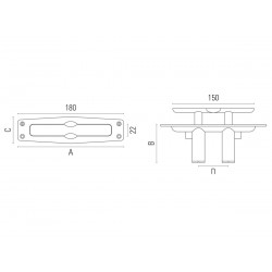 Intrekbare verchroomde messing klem 2