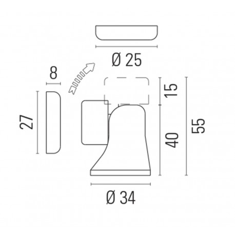 Verstelbare magnetische deurstop