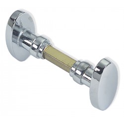 Paar verchroomde messing knoppen