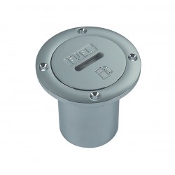 Chromed brass fuel filler cap