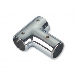 90° rett T-stykke i forkrommet messing