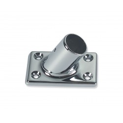 Rectangular base inclined 60° in chromed brass