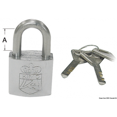 Set of 4 marine padlocks with one key - Osculati