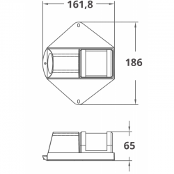 Fanale di via bianco 225° a LED 2