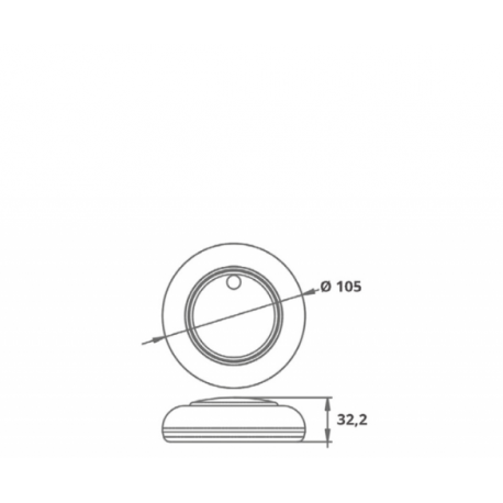 16 LED berøringsaktivert taklampe