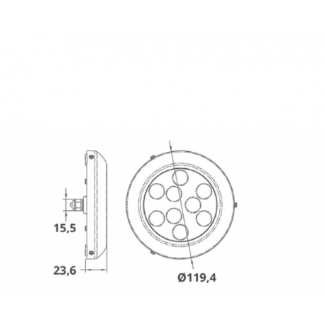 9 LED underwater light