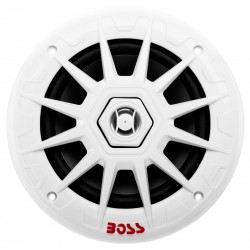 Pair of Boss Marine MRGB65 waterproof speakers with integrated LED system