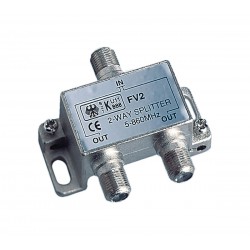 1-inngangs, 2-utgangs splitter for Glomex TV-antenner