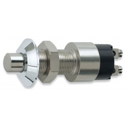 30A chromed brass push button with front ring nut
