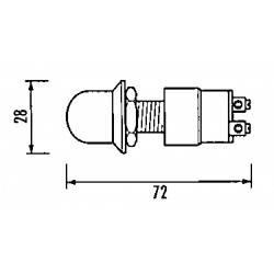 Vattentät 30A-knapp i förkromad mässing 2