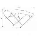 Biminox awning 3 bows - Tessilmare
