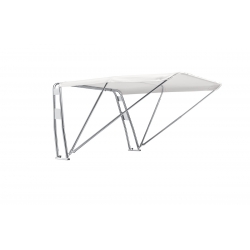 Telescopic FRONT SUPERIOR awning with roll-bar for boat included, height 130 cm. - Neptune Marine Equipment