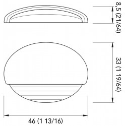 Courtesy light in chromed plastic with 2 LED - Quick Mod. EYELID 2