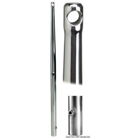 Mirror polished AISI 316 stainless steel stanchions for male bases