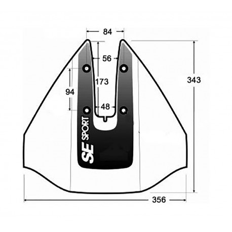 Spoiler SE Sport per motori fuoribordo / entrofuoribordo