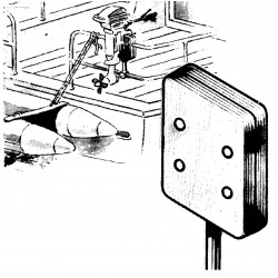 Motor support board with support tube on the pulpit 2