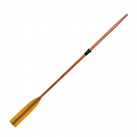 Mahogany oar with curved blade Ø 36 mm.