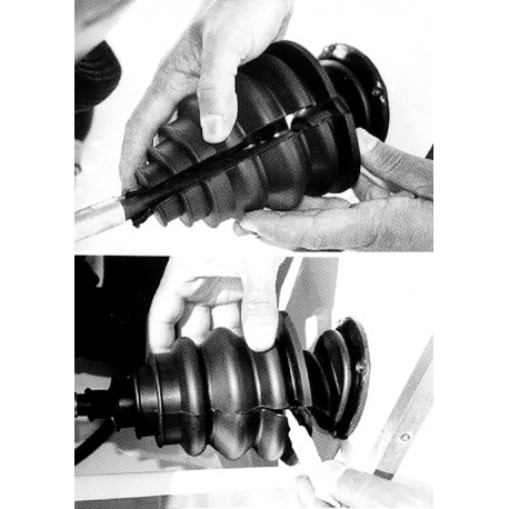 Rubber guide cap with quick application