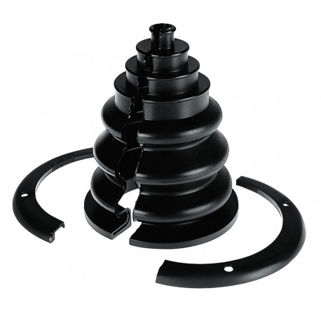 Rubber guide cap with quick application