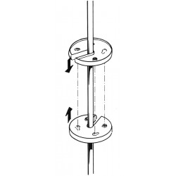 Lättmonterade vita nylonhjul för segelskydd 2