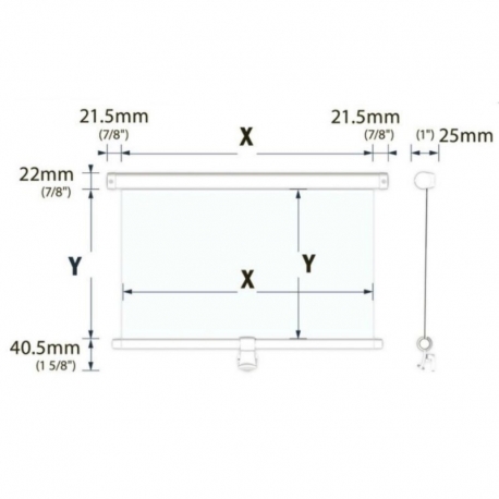 Roller blind SkyshadePortshade 320 for skylights and windows