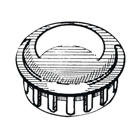 Chromed ABS end cap for pipes