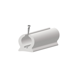 Witte semi-rigide PVC-buis