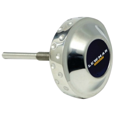 Mirror polished stainless steel wheel lock knob - Lewmar