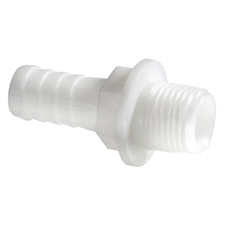 Hose connector in white nylon