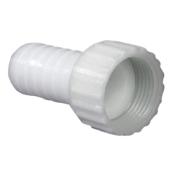 Rak slanghållare i polypropen, med svängbar anslutning och