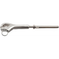 Spännare i rostfritt stål AISI 316 med krok och pelikan