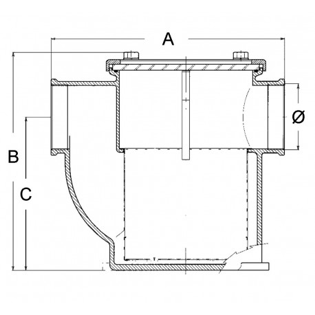 Waterzuiveringsfilter "Mediterraneo" in vernikkeld brons