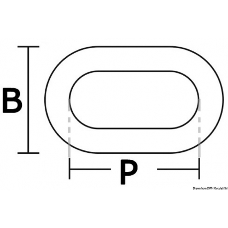Hoogwaardige, thermisch verzinkte gekalibreerde ketting van klasse 80 - Osculati