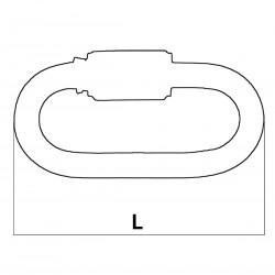 Ring i rostfritt stål med skruvöppning för kedjekoppling 2