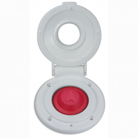 White foot switch for electric winches - red rubber UP