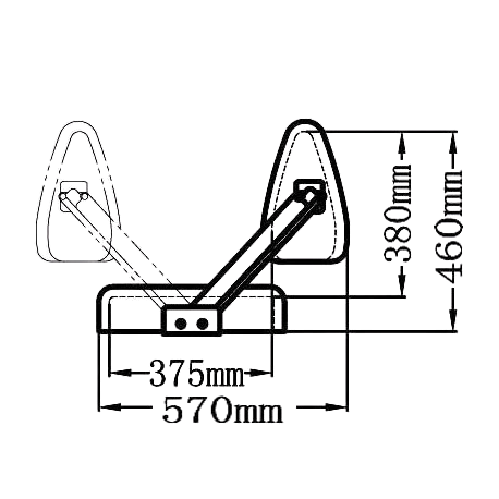 Reverso two-seater driver's seat