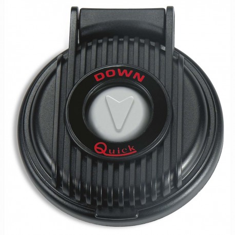 Black foot button for electric winches - grey rubber DOWN