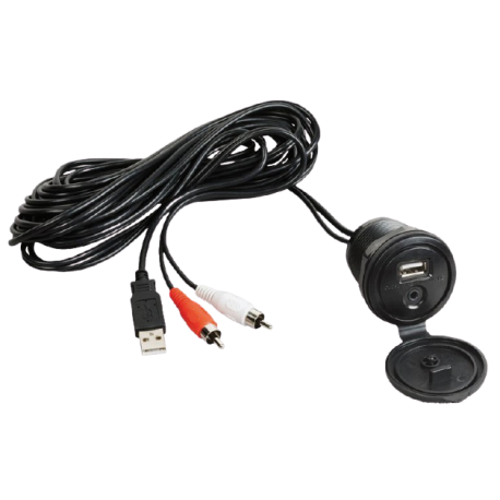 Auxiliary cable USB-AUX with watertight faceplate - Osculati