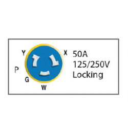Vattentätt uttag 50A 125/250 V - Marinco 2