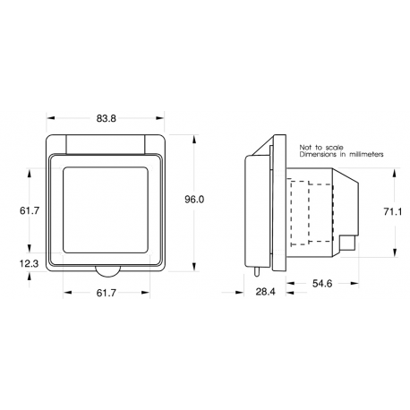 16A 220V vedenpitävä pistoke - Marinco